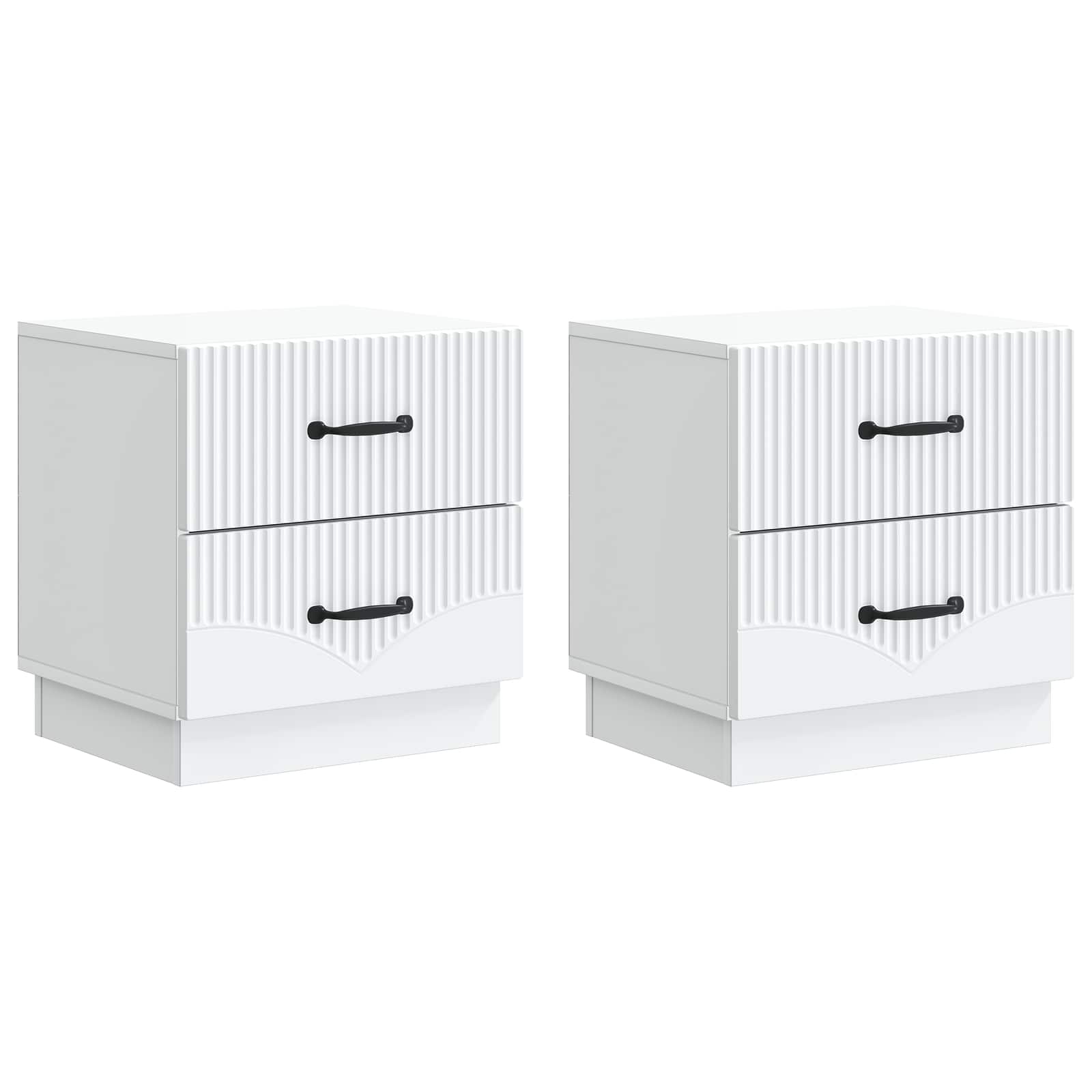 vidaXL Szafka Nocna z szufladą 2 pcs Biały 43 x 34,5 x 44,5 cm