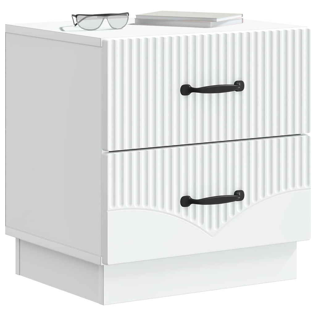vidaXL Szafka Nocna z szufladą 2 pcs Biały 43 x 34,5 x 44,5 cm