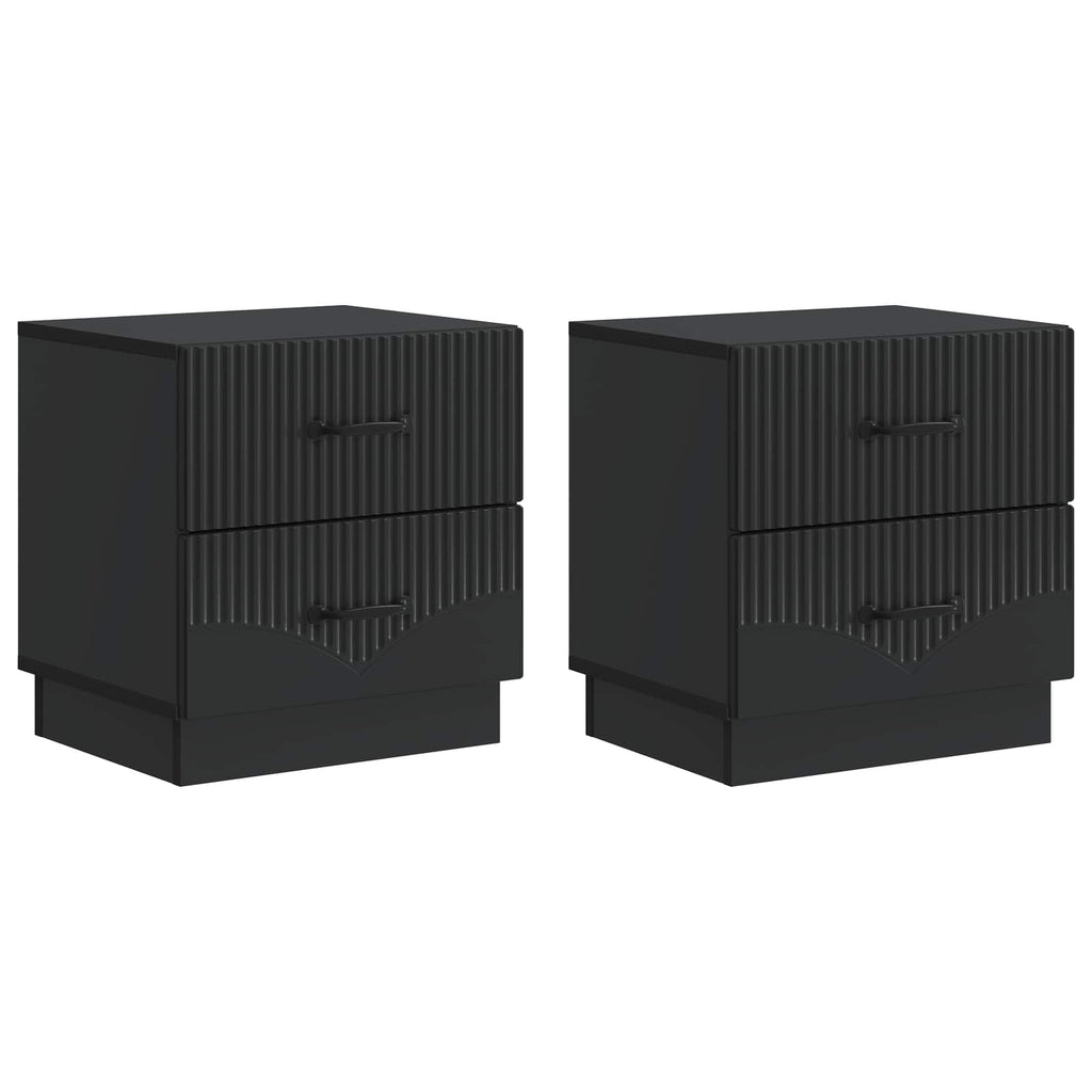 vidaXL Szafka Nocna z szufladą 2 pcs Czarny 43 x 34,5 x 44,5 cm
