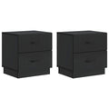 vidaXL Szafka Nocna z szufladą 2 pcs Czarny 43 x 34,5 x 44,5 cm