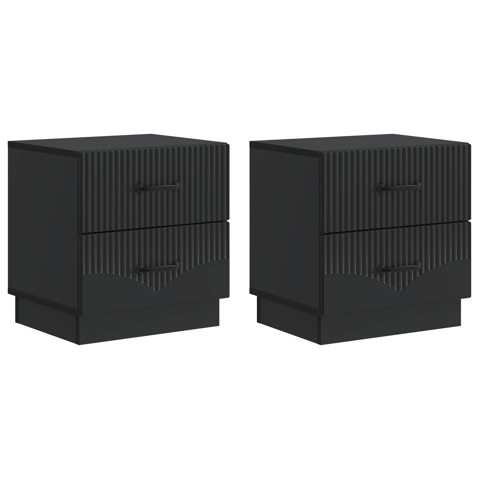 vidaXL Szafka Nocna z szufladą 2 pcs Czarny 43 x 34,5 x 44,5 cm