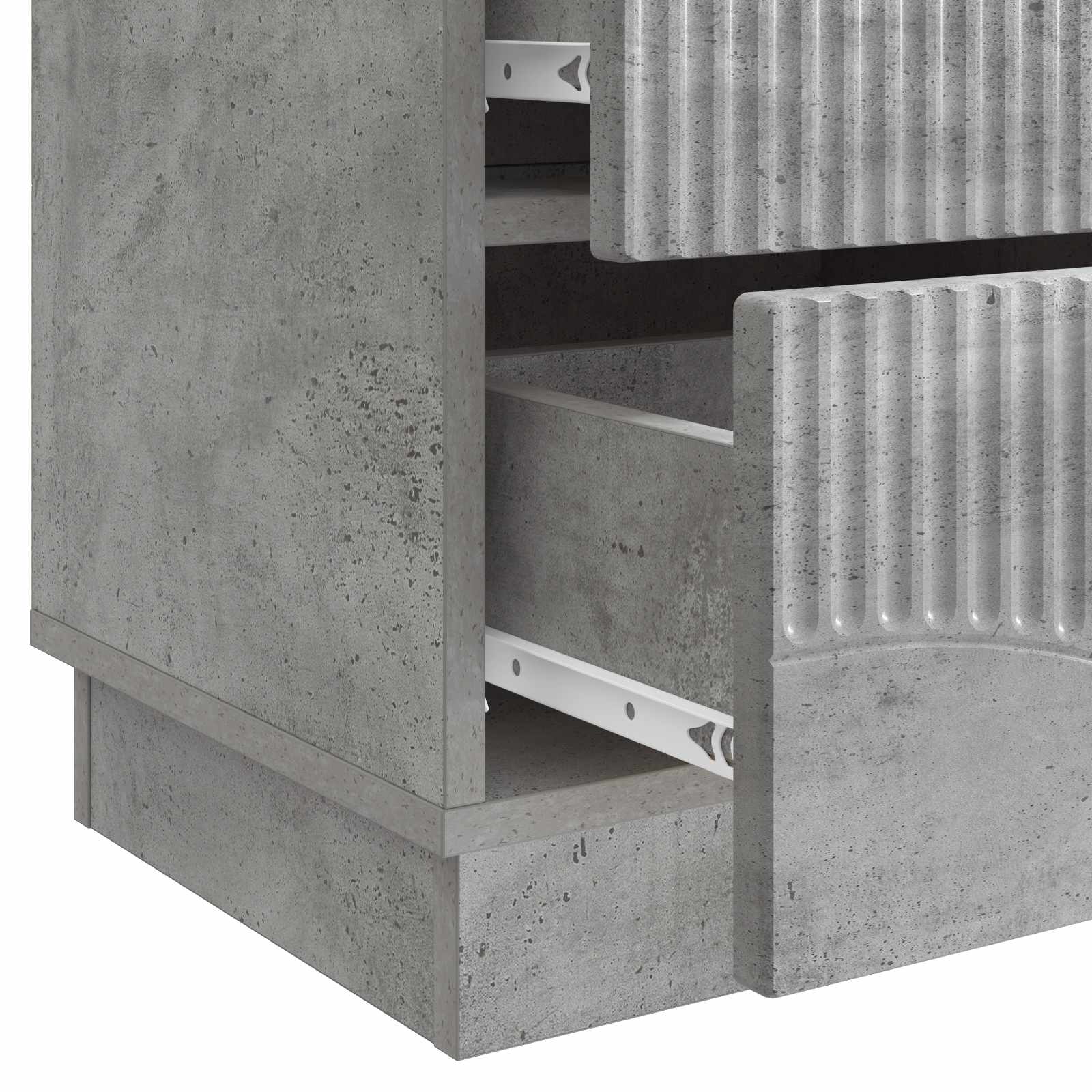 vidaXL Szafka Nocna 2 pcs Betonowy szary 43 x 34,5 x 44,5 cm