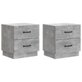 vidaXL Szafka Nocna 2 pcs Betonowy szary 43 x 34,5 x 44,5 cm