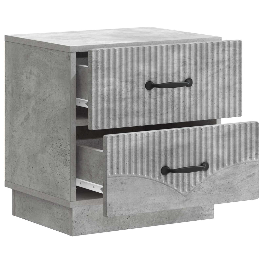 vidaXL Szafka Nocna 2 pcs Betonowy szary 43 x 34,5 x 44,5 cm