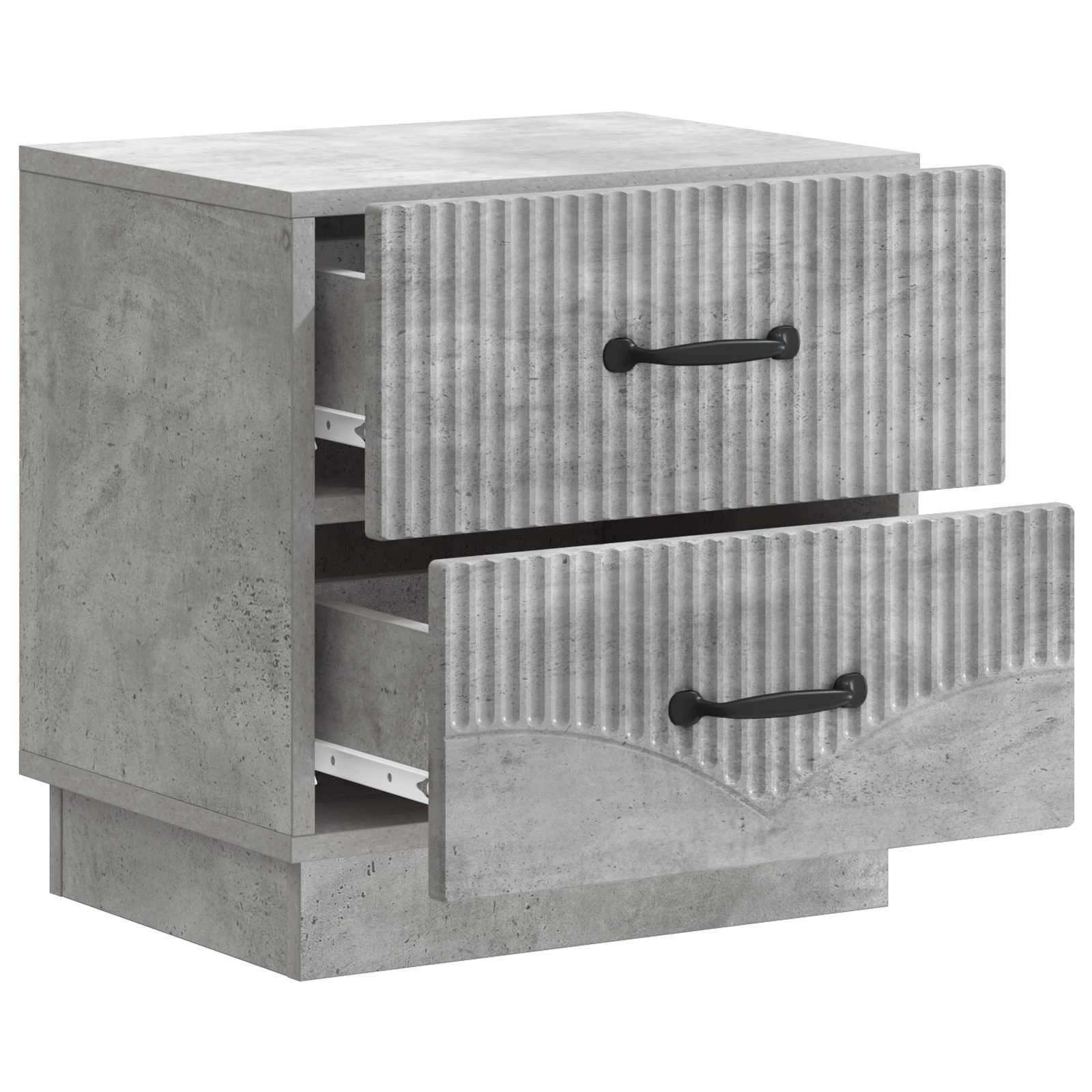 vidaXL Szafka Nocna 2 pcs Betonowy szary 43 x 34,5 x 44,5 cm