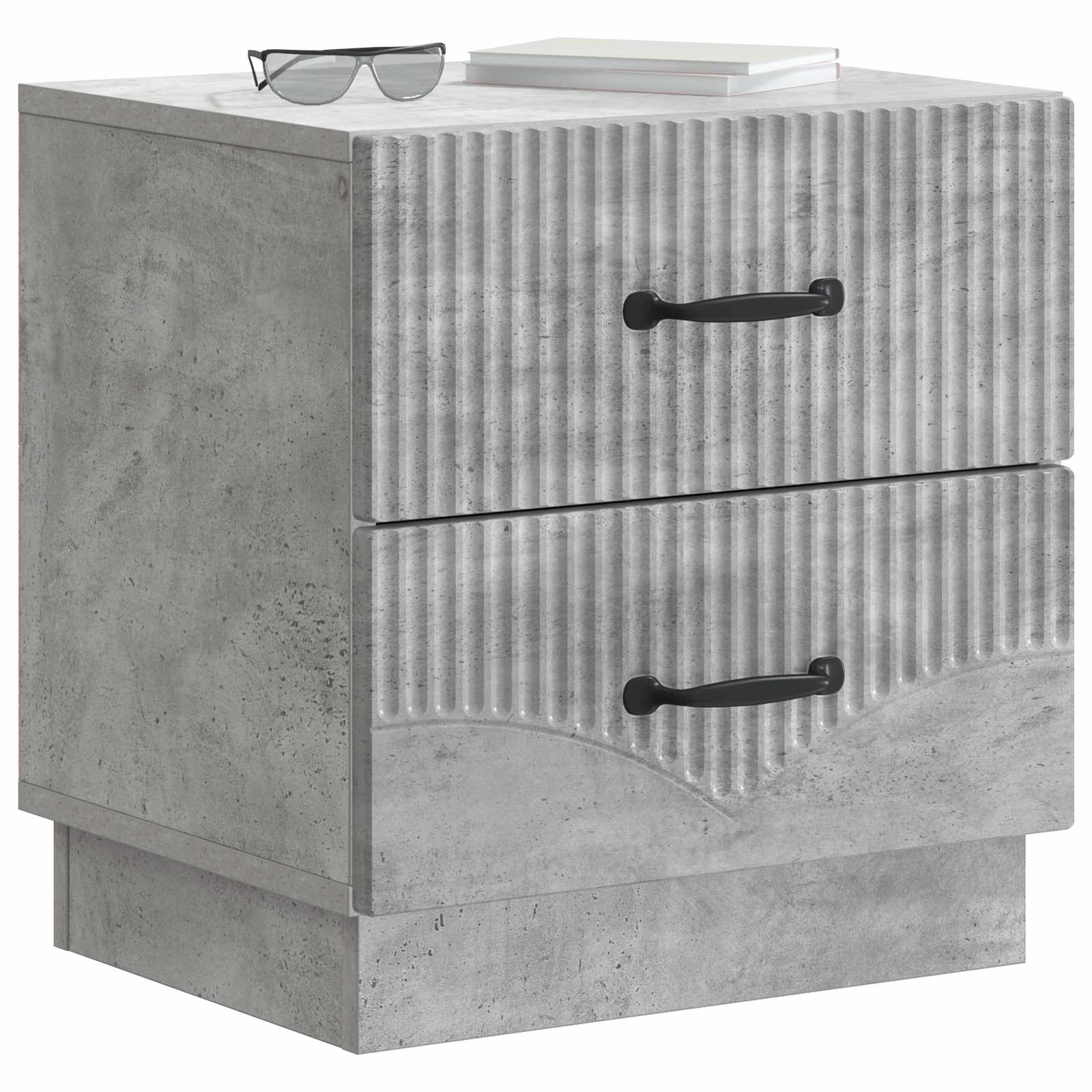 vidaXL Szafka Nocna 2 pcs Betonowy szary 43 x 34,5 x 44,5 cm