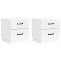 vidaXL Szafka Nocna 2 pcs Biały wysoki połysk 43 x 34,5 x 44,5 cm