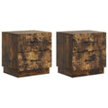 vidaXL Szafka Nocna z szufladą 2 pcs Dąb wędzony 43 x 34,5 x 44,5 cm