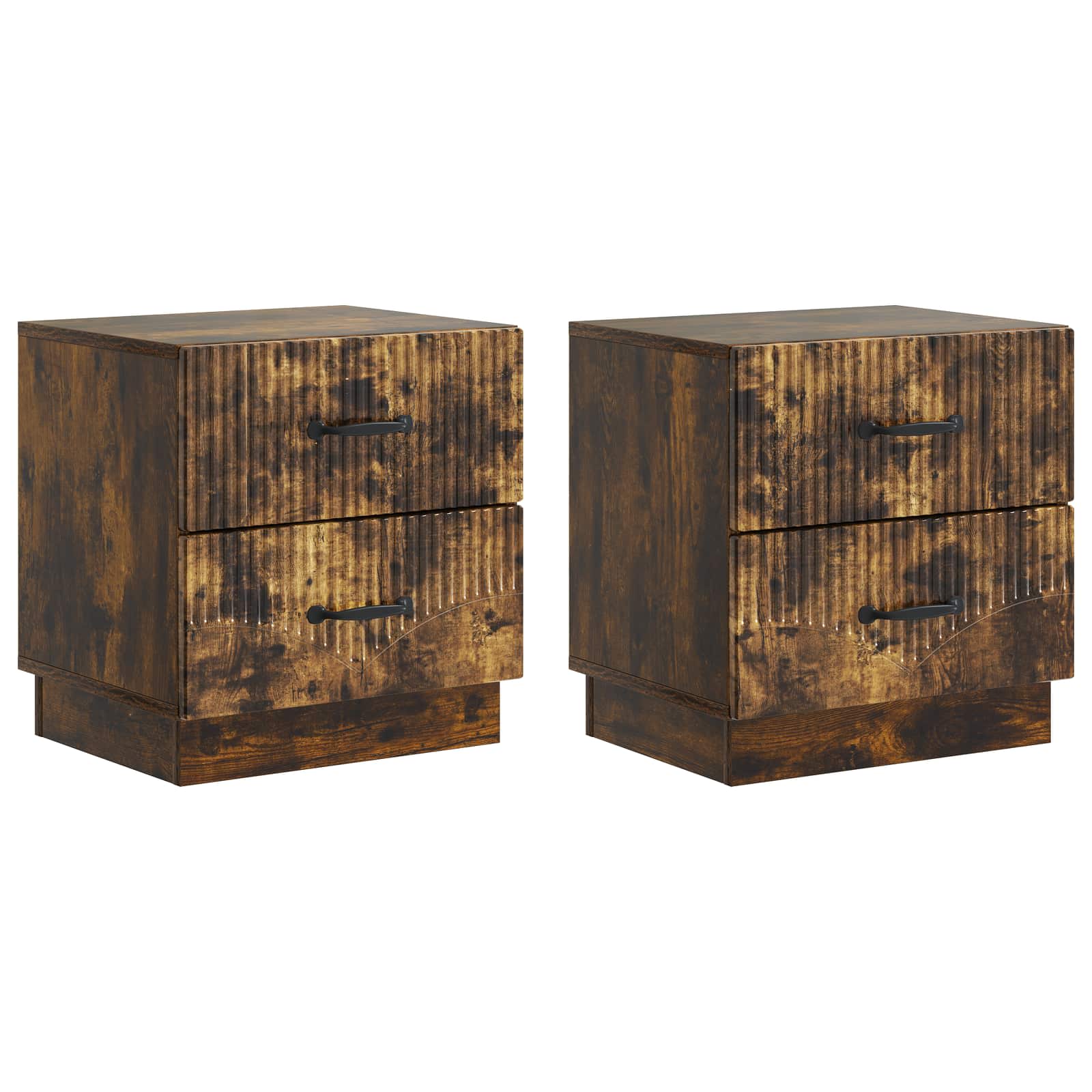 vidaXL Szafka Nocna z szufladą 2 pcs Dąb wędzony 43 x 34,5 x 44,5 cm