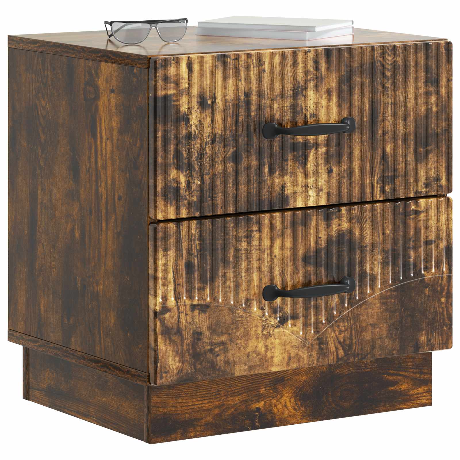 vidaXL Szafka Nocna z szufladą 2 pcs Dąb wędzony 43 x 34,5 x 44,5 cm