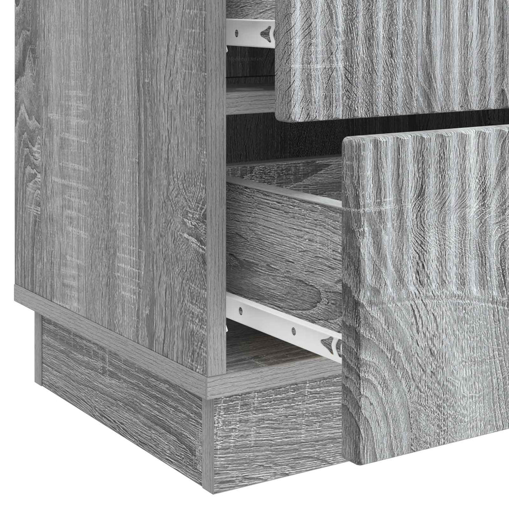 vidaXL Szafka Nocna z szufladą 2 pcs Szary Sonoma 43 x 34,5 x 44,5 cm