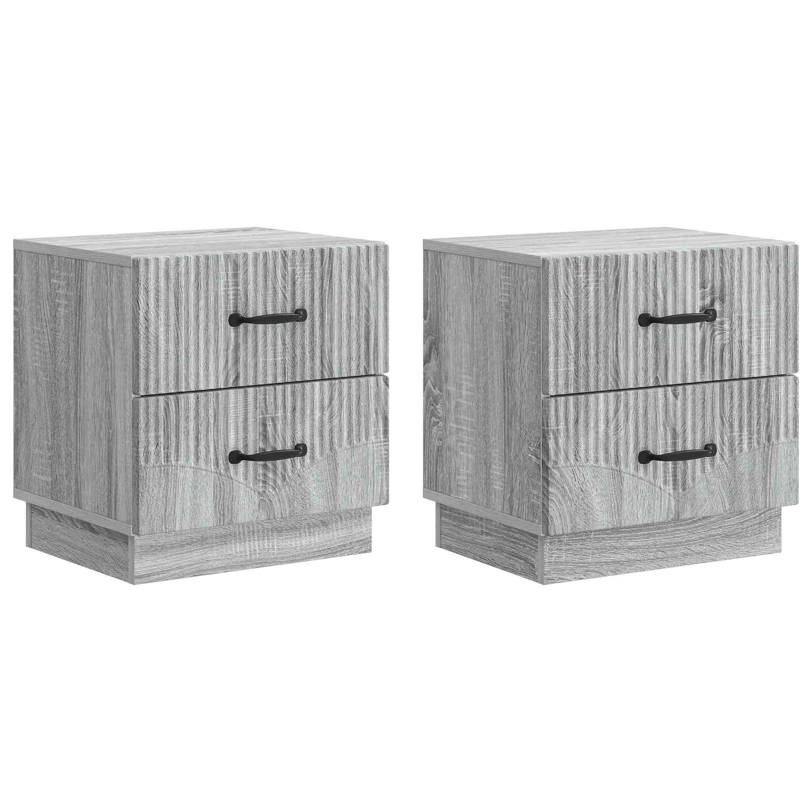 vidaXL Szafka Nocna z szufladą 2 pcs Szary Sonoma 43 x 34,5 x 44,5 cm