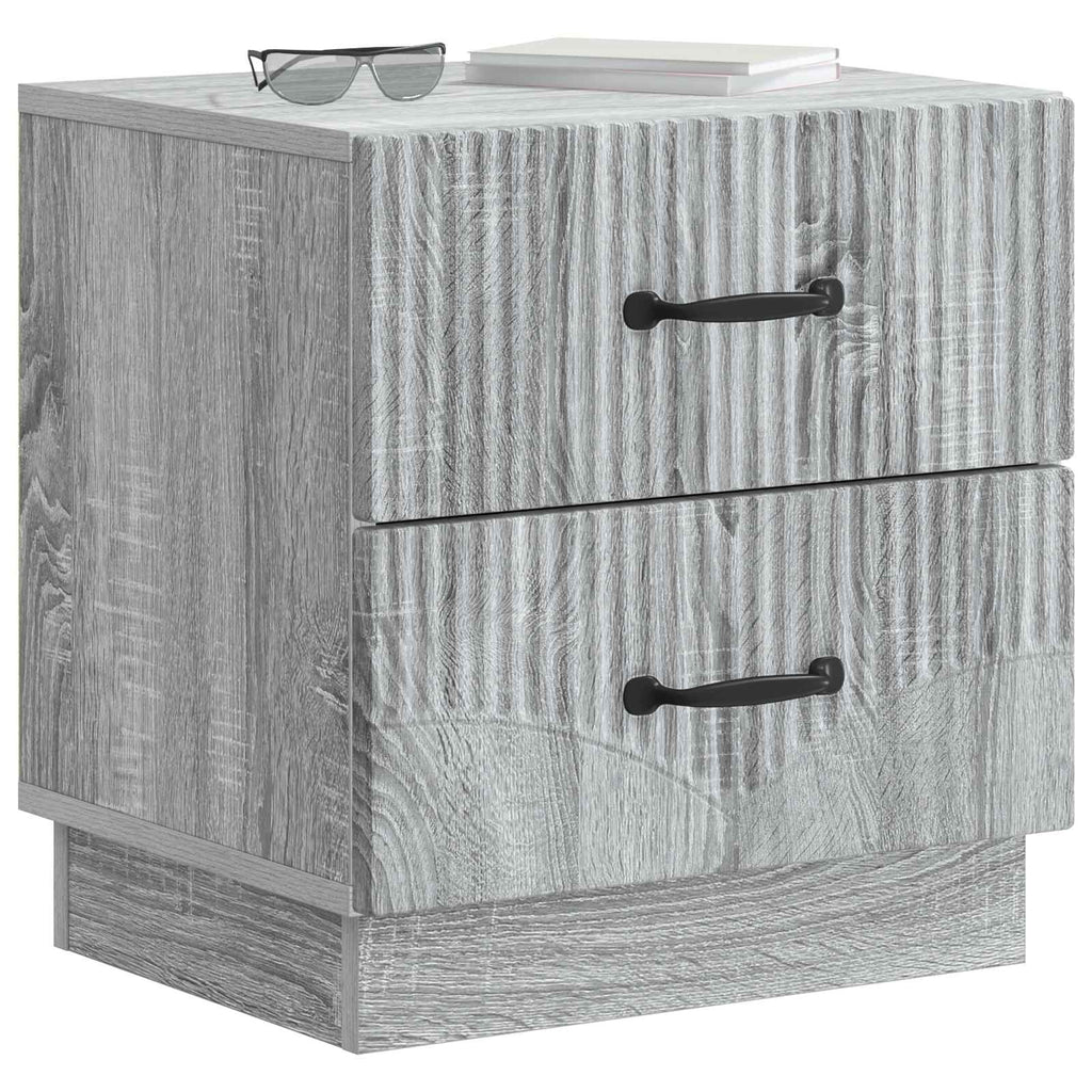 vidaXL Szafka Nocna z szufladą 2 pcs Szary Sonoma 43 x 34,5 x 44,5 cm