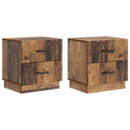 vidaXL Szafka Nocna z szufladą 2 pcs Stare drewno 43 x 34,5 x 44,5 cm