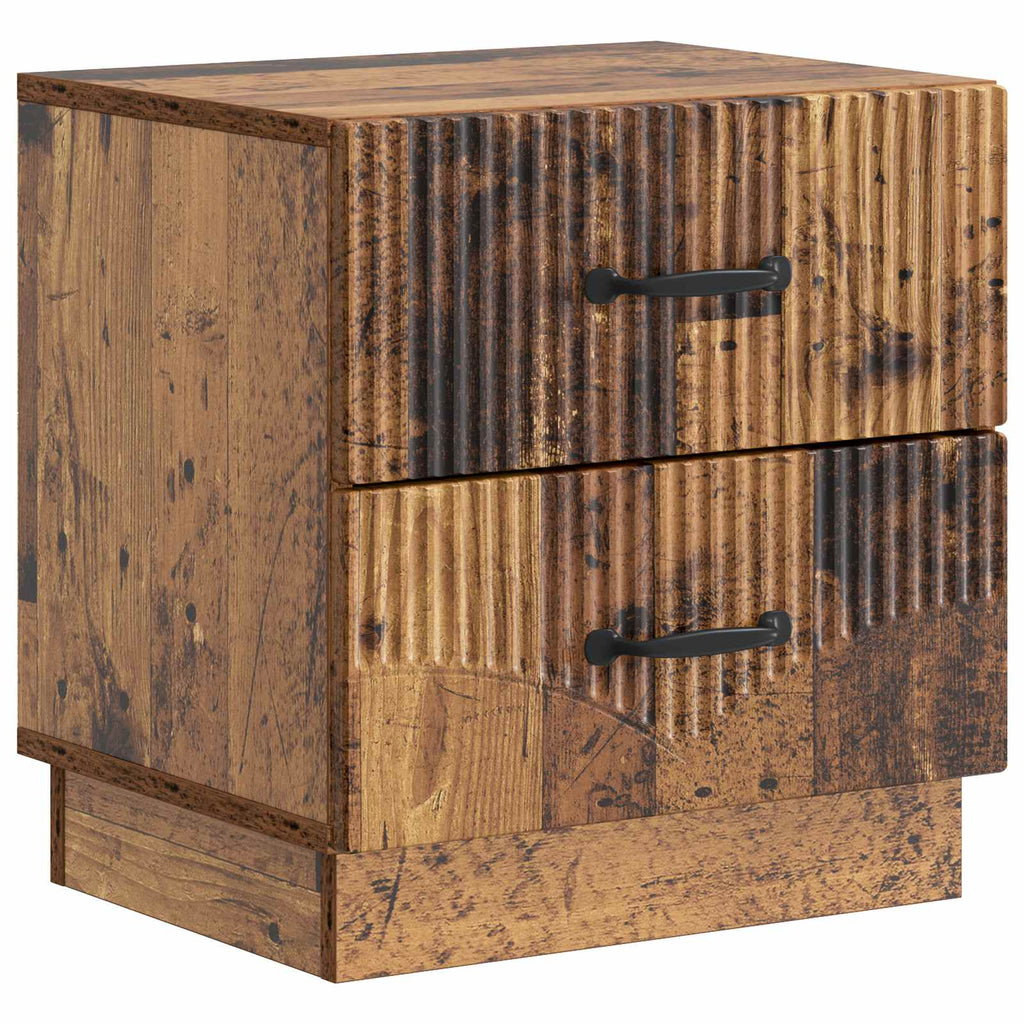 vidaXL Szafka Nocna z szufladą 2 pcs Stare drewno 43 x 34,5 x 44,5 cm
