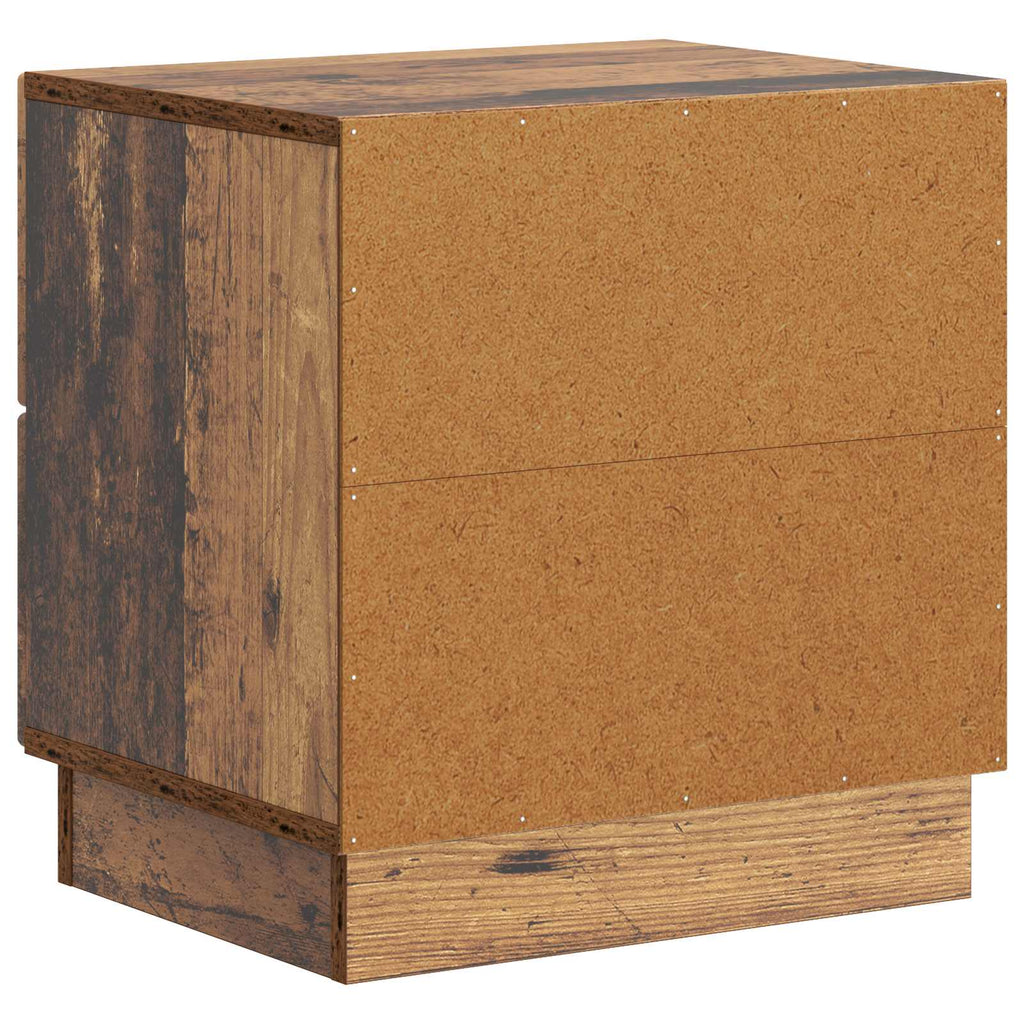 vidaXL Szafka Nocna z szufladą 2 pcs Stare drewno 43 x 34,5 x 44,5 cm