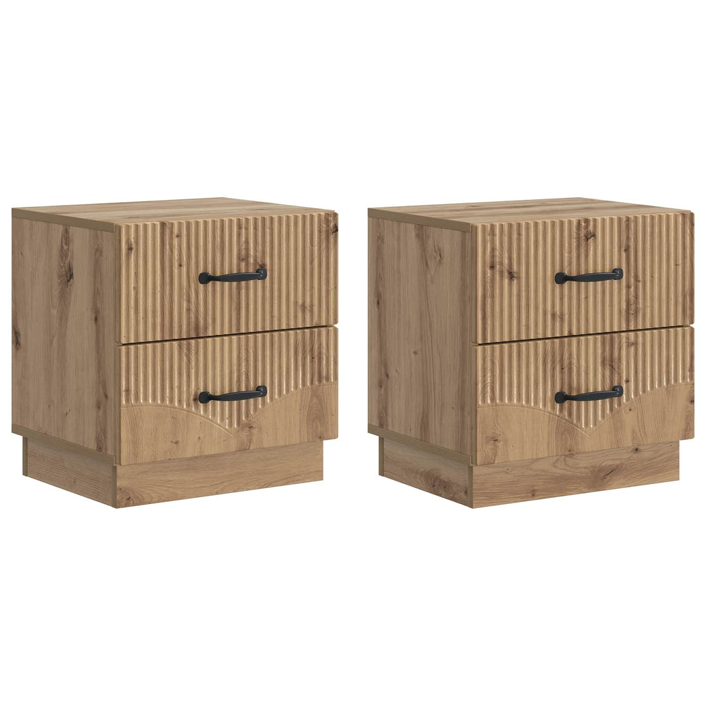 vidaXL Szafka Nocna z szufladą 2 pcs Dąb artisan 43 x 34,5 x 44,5 cm