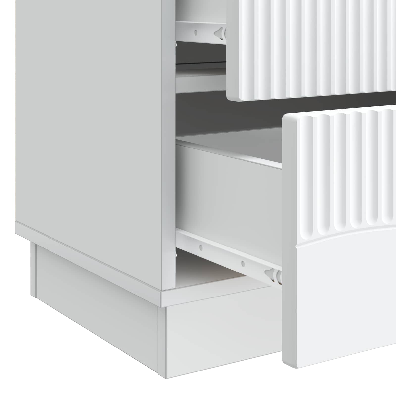 vidaXL Szafka Nocna Biały 62 x 34,5 x 44,5 cm Drewno inżynieryjne