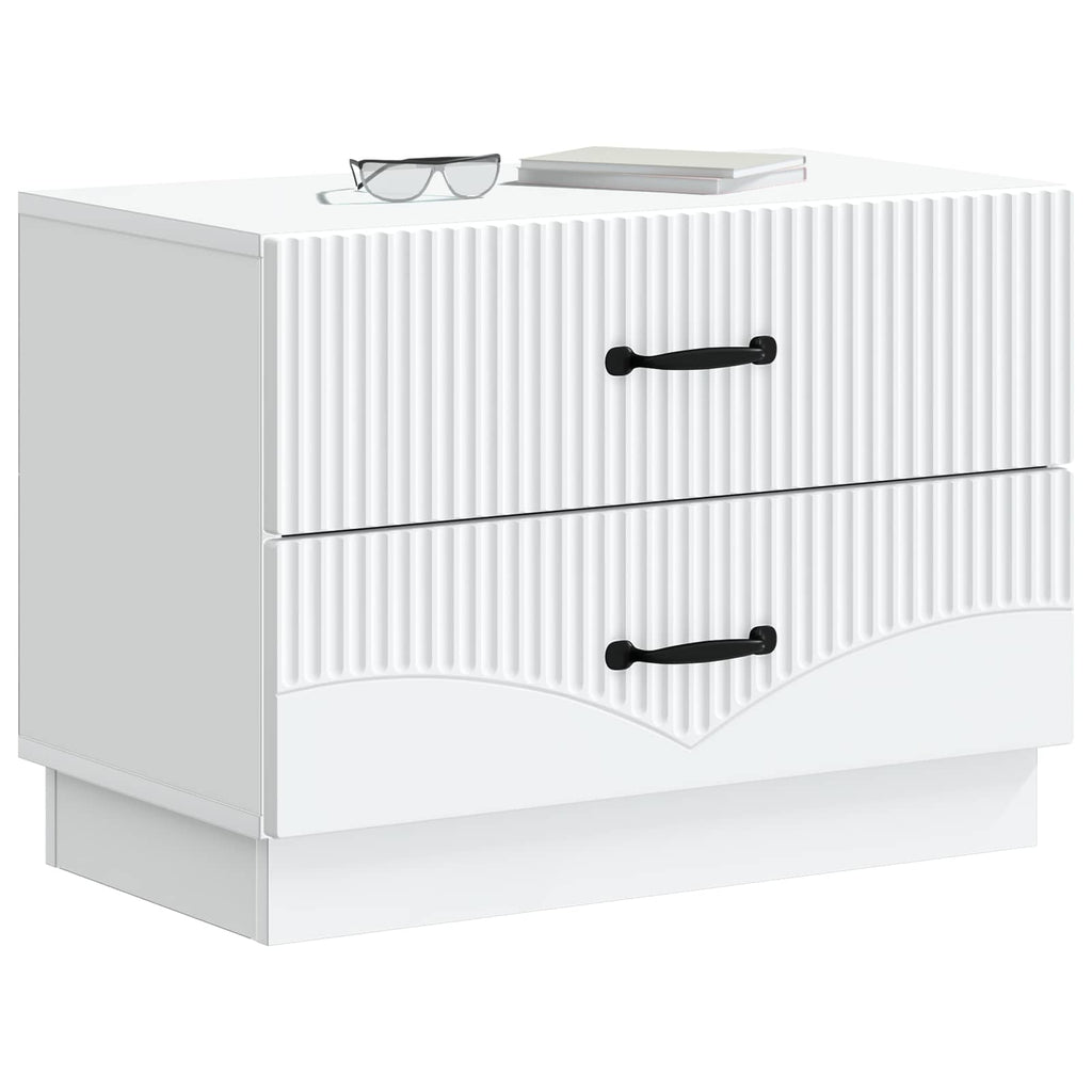 vidaXL Szafka Nocna Biały 62 x 34,5 x 44,5 cm Drewno inżynieryjne