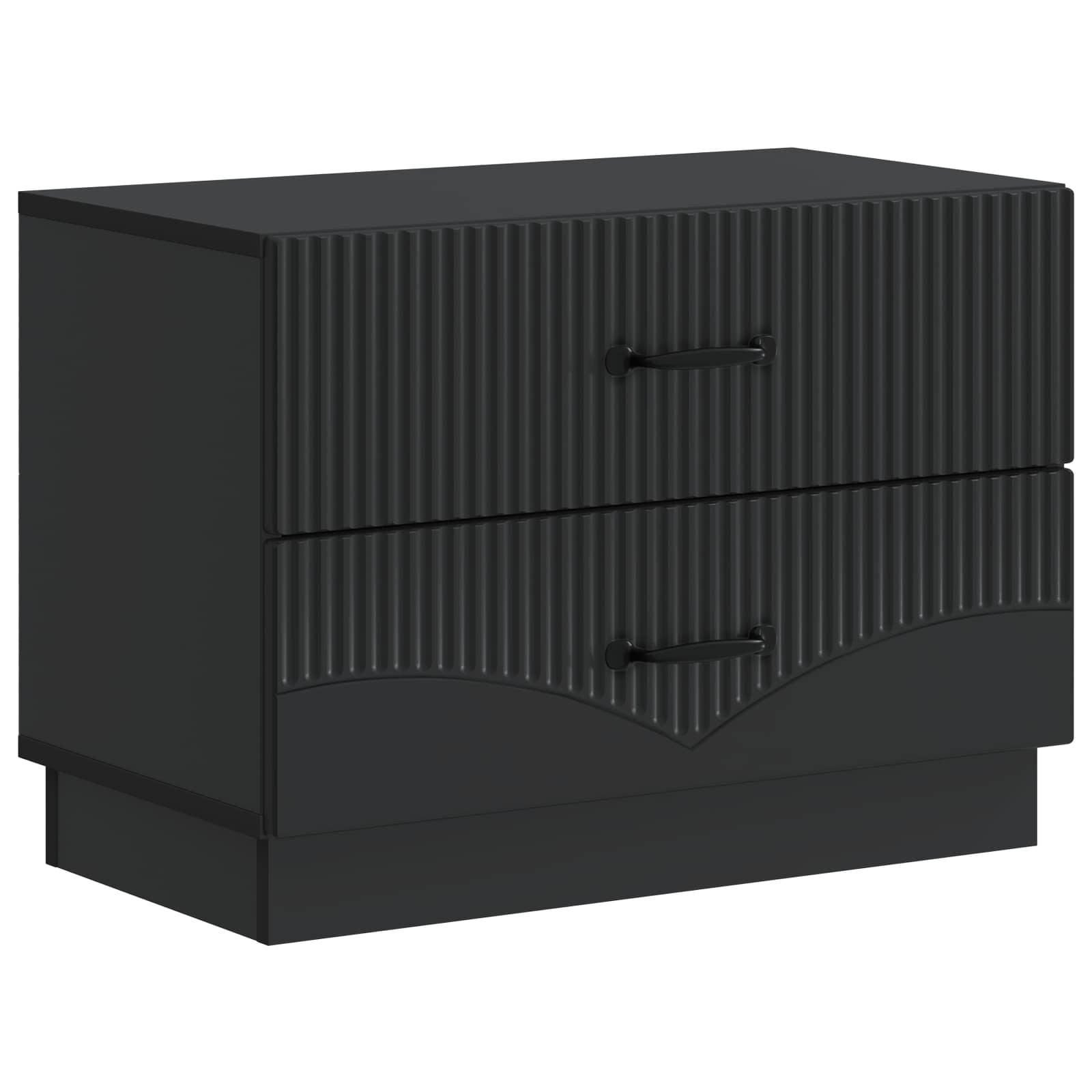 vidaXL Szafka Nocna Czarny 62 x 34,5 x 44,5 cm Drewno inżynieryjne
