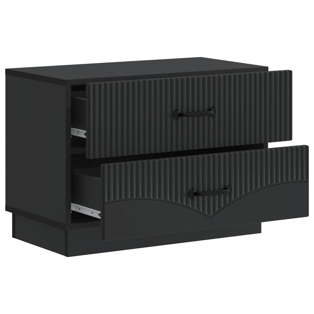 vidaXL Szafka Nocna Czarny 62 x 34,5 x 44,5 cm Drewno inżynieryjne