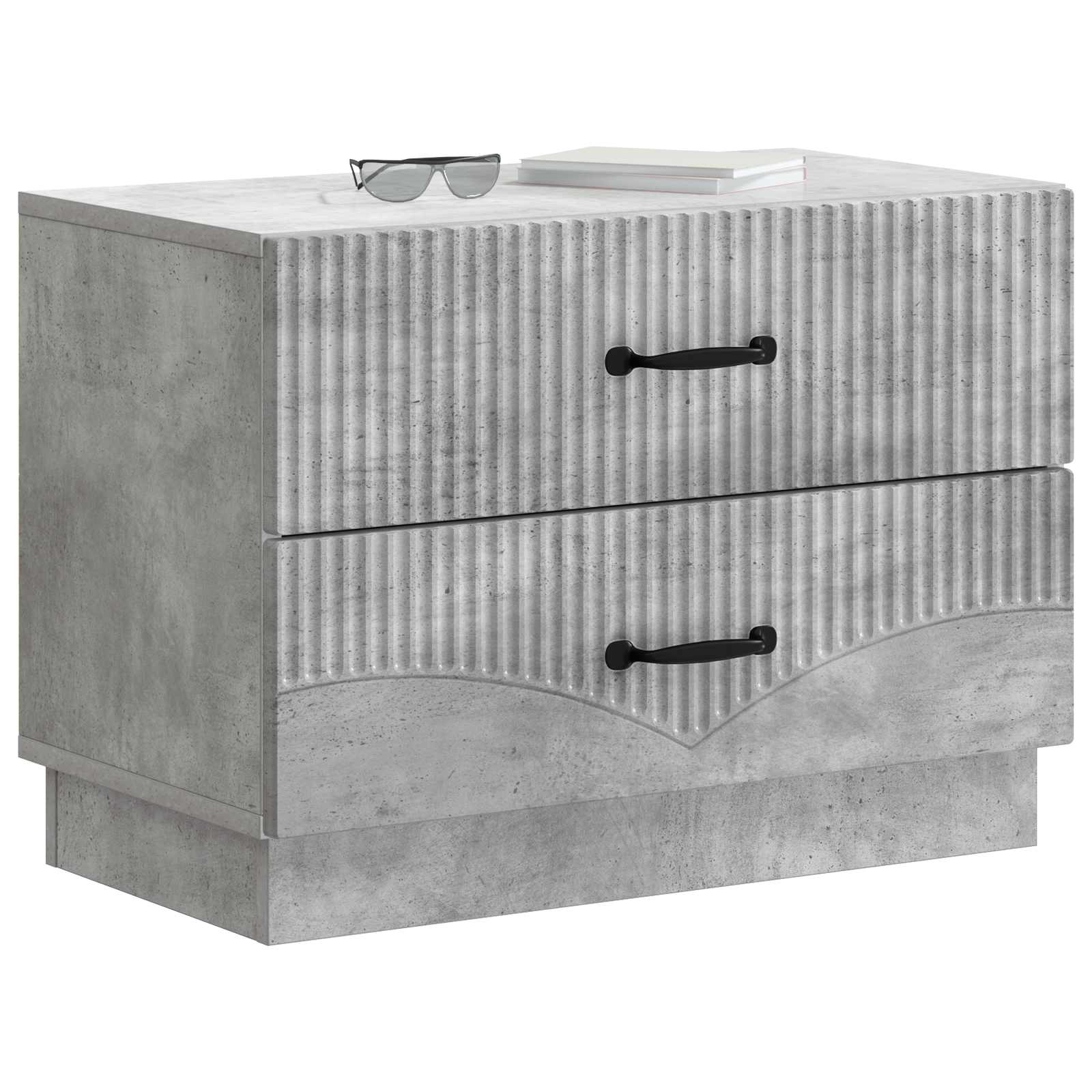 vidaXL Szafka Nocna z szufladą Betonowy szary 62 x 34,5 x 44,5 cm
