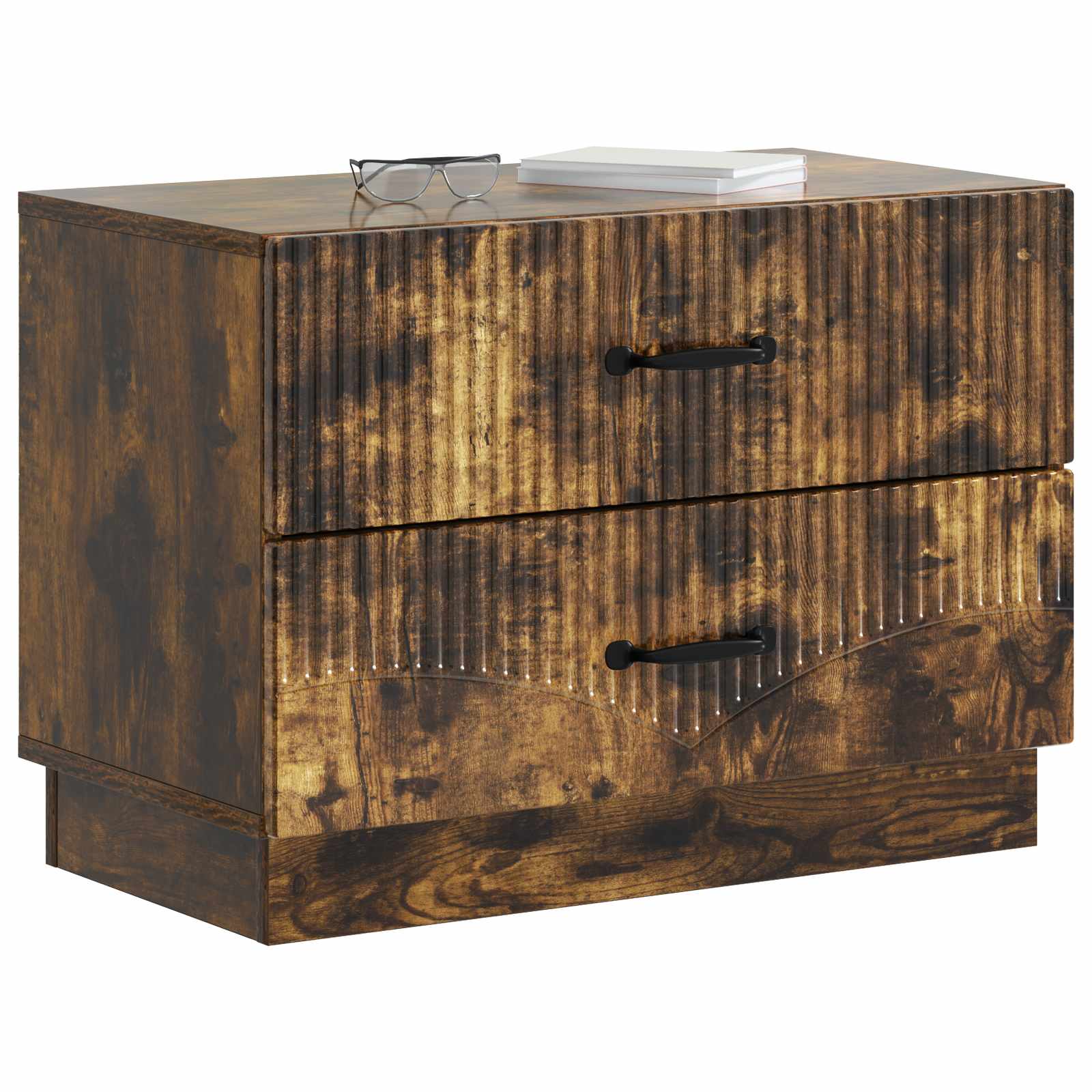 vidaXL Szafka Nocna z szufladą Dąb wędzony 62 x 34,5 x 44,5 cm