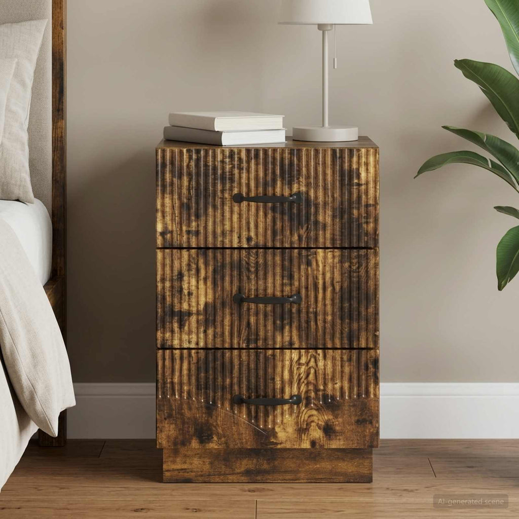 vidaXL Szafka Nocna Dąb wędzony 43 x 41 x 63,5 cm Drewno inżynieryjne