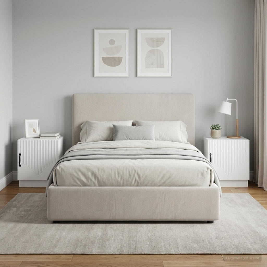 vidaXL Stolik nocny 2 szt. Biały 43 x 34,5 x 47 cm Drewno inżynieryjne