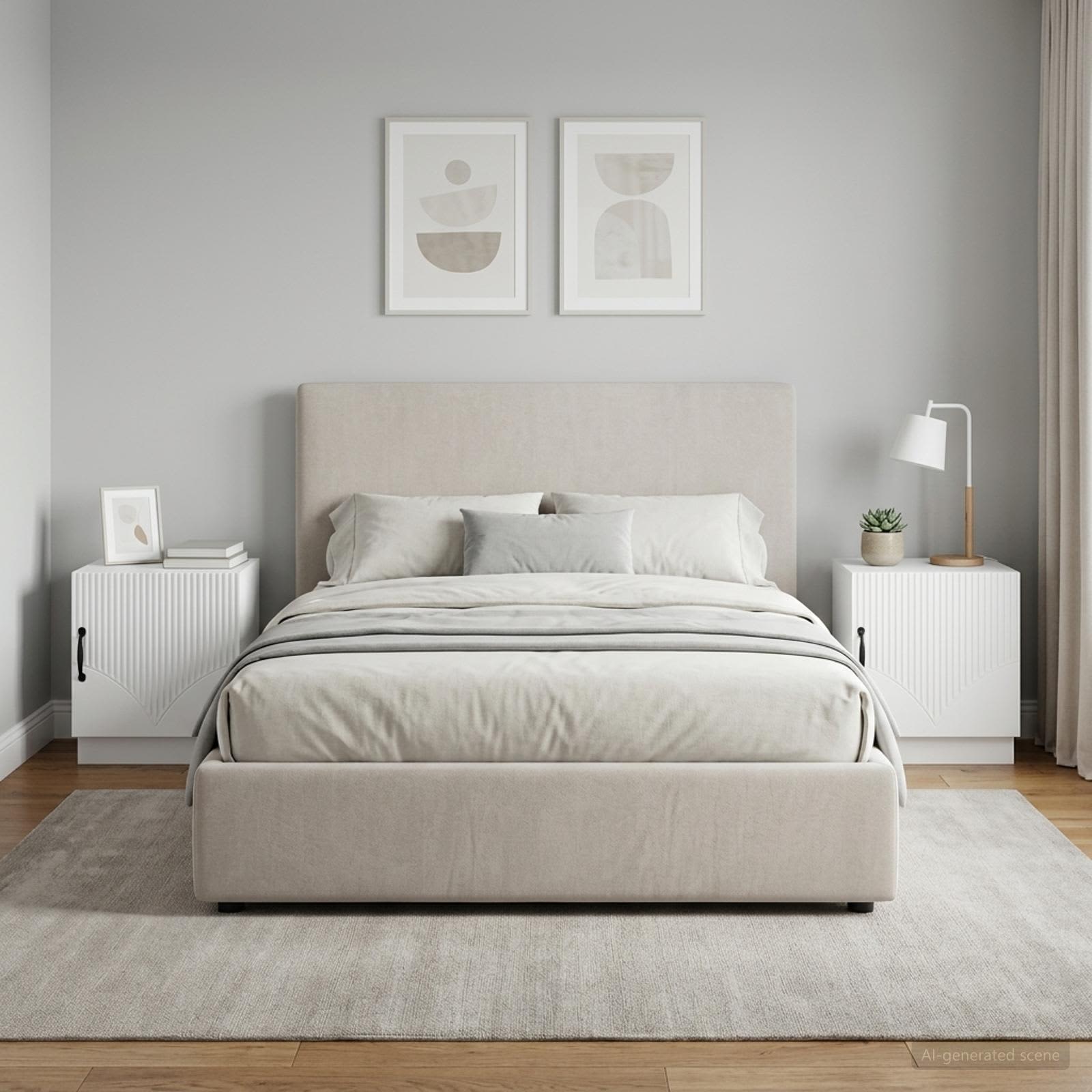 vidaXL Stolik nocny 2 szt. Biały 43 x 34,5 x 47 cm Drewno inżynieryjne