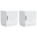 vidaXL Stolik nocny 2 pcs Biały 43 x 34,5 x 47 cm Drewno inżynieryjne