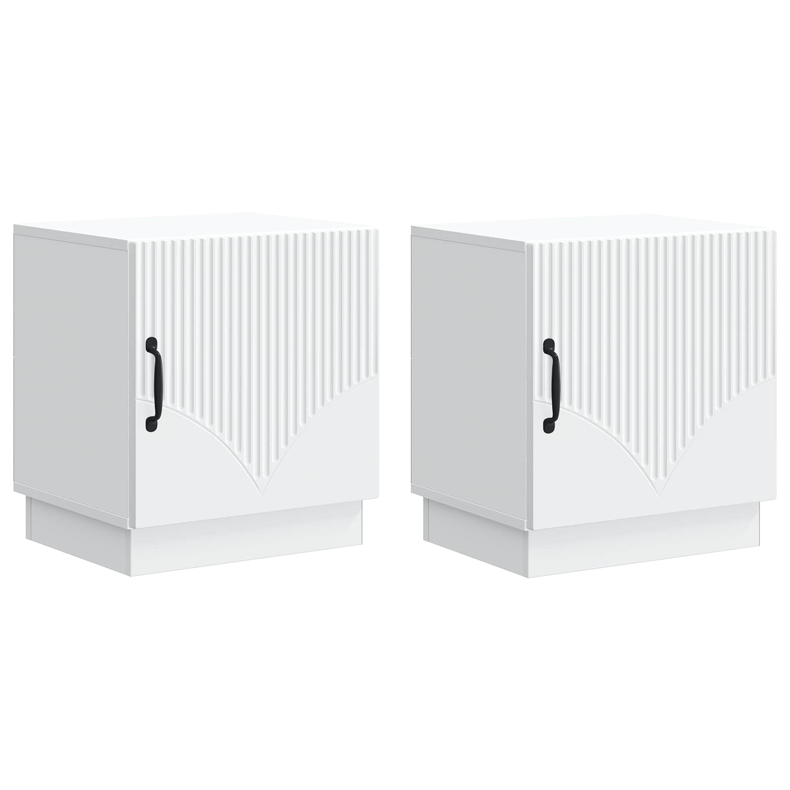 vidaXL Stolik nocny 2 pcs Biały 43 x 34,5 x 47 cm Drewno inżynieryjne