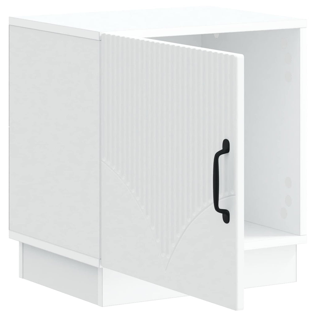 vidaXL Stolik nocny 2 pcs Biały 43 x 34,5 x 47 cm Drewno inżynieryjne