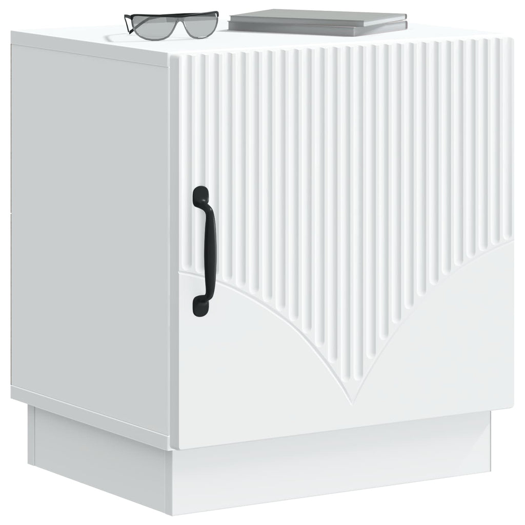 vidaXL Stolik nocny 2 pcs Biały 43 x 34,5 x 47 cm Drewno inżynieryjne