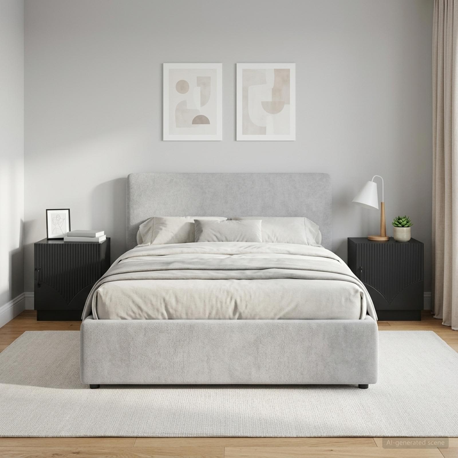 vidaXL Stolik nocny 2 szt. Czarny 43 x 34,5 x 47 cm