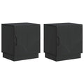vidaXL Stolik nocny 2 pcs Czarny 43 x 34,5 x 47 cm Drewno inżynieryjne