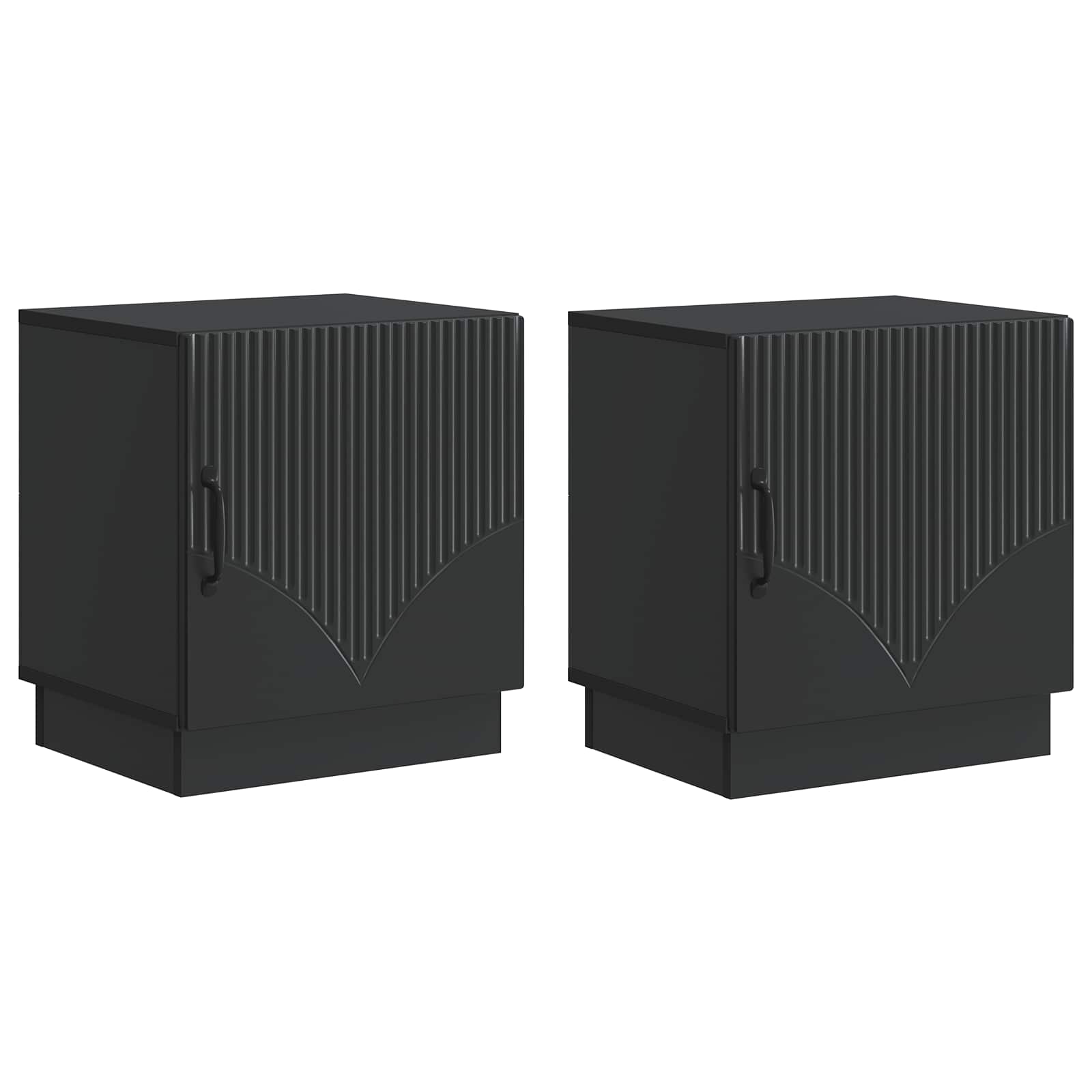 vidaXL Stolik nocny 2 pcs Czarny 43 x 34,5 x 47 cm Drewno inżynieryjne