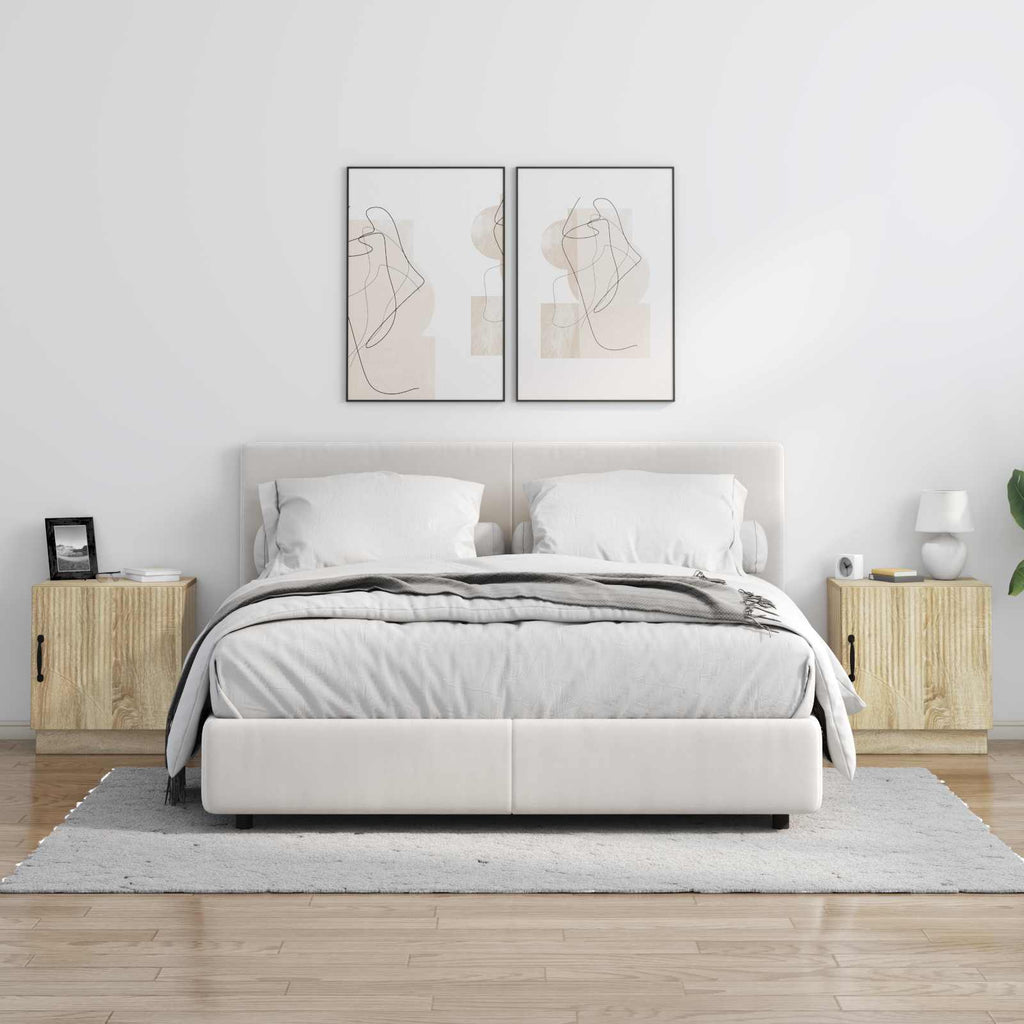 vidaXL Stolik nocny 2 pcs dąb Sonoma 43 x 34,5 x 47 cm