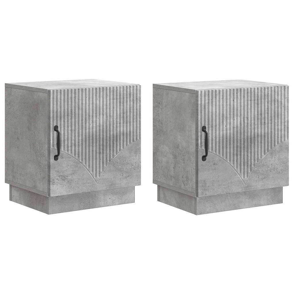 vidaXL Stolik nocny 2 pcs Szary beton 43 x 34,5 x 47 cm