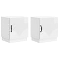 vidaXL Stolik nocny 2 pcs Biały wysoki połysk 43 x 34,5 x 47 cm