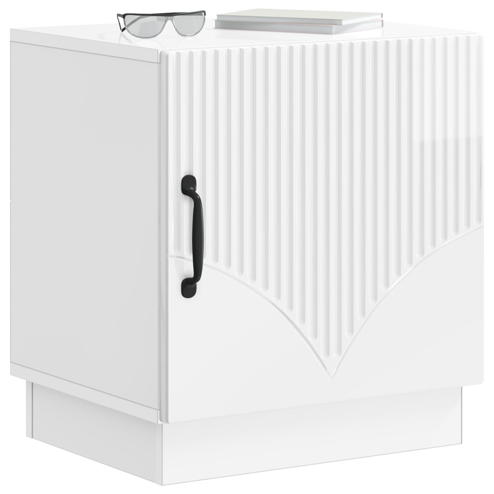 vidaXL Stolik nocny 2 pcs Biały wysoki połysk 43 x 34,5 x 47 cm