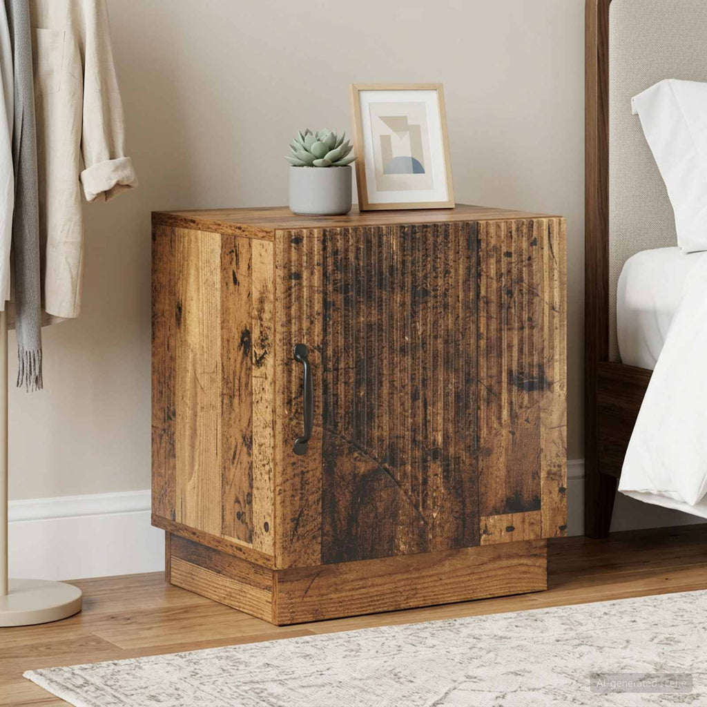 vidaXL Stolik nocny 2 szt. Stare drewno 43 x 34,5 x 47 cm