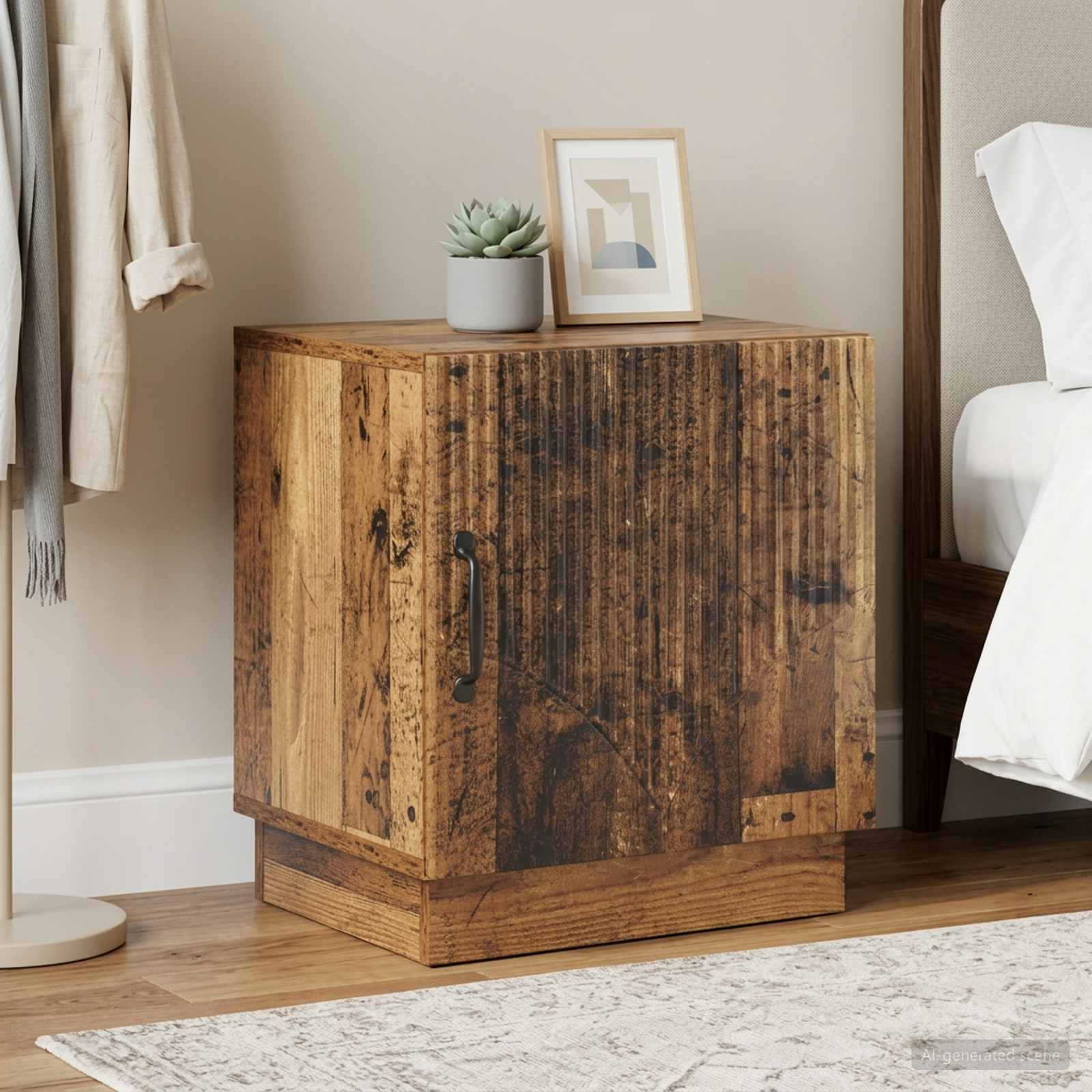vidaXL Stolik nocny 2 szt. Stare drewno 43 x 34,5 x 47 cm