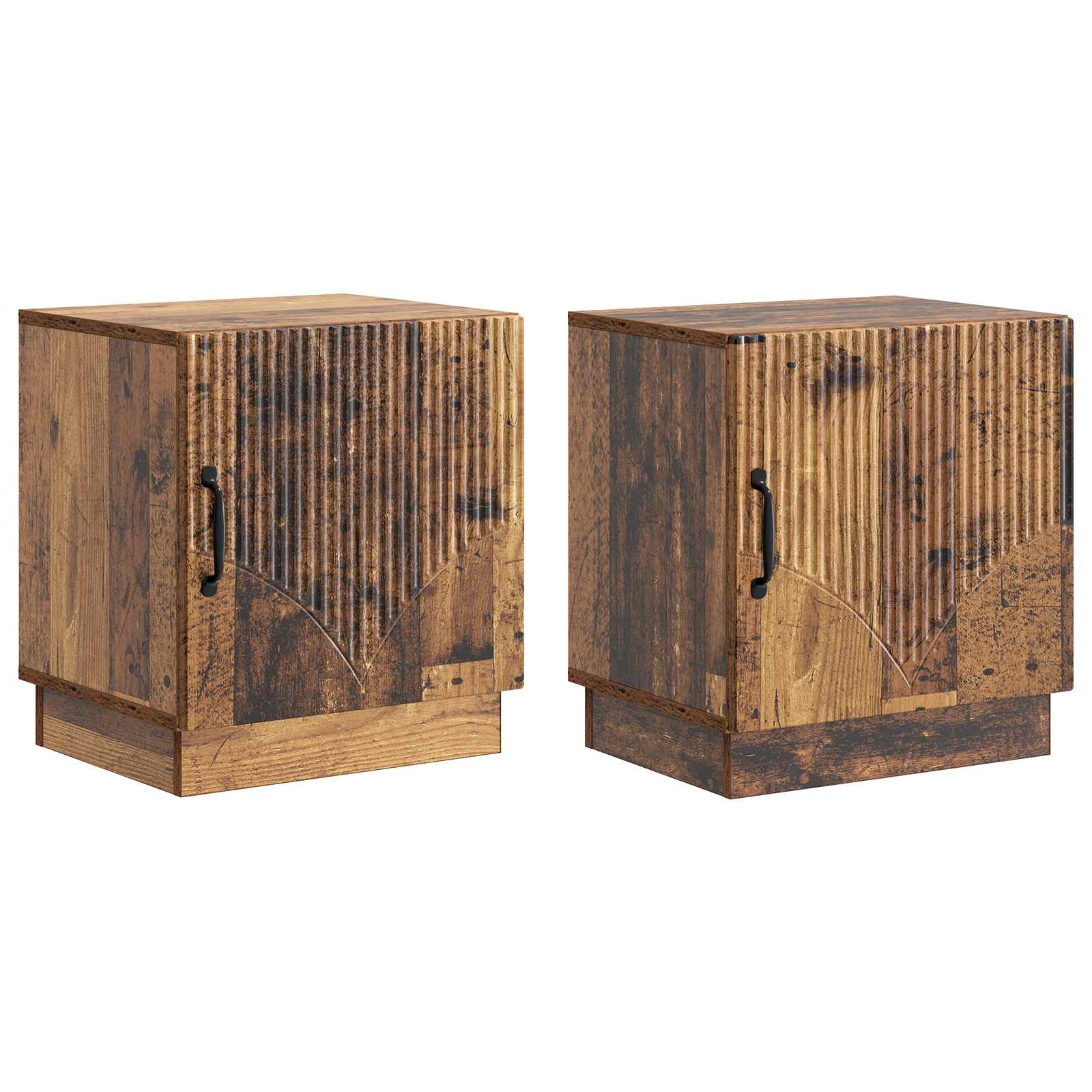 vidaXL Stolik nocny 2 pcs Stare drewno 43 x 34,5 x 47 cm