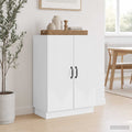 vidaXL Bufet Biały 66 x 34,5 x 87 cm Drewno inżynieryjne