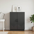 vidaXL Bufet Czarny 66 x 34,5 x 87 cm Drewno inżynieryjne