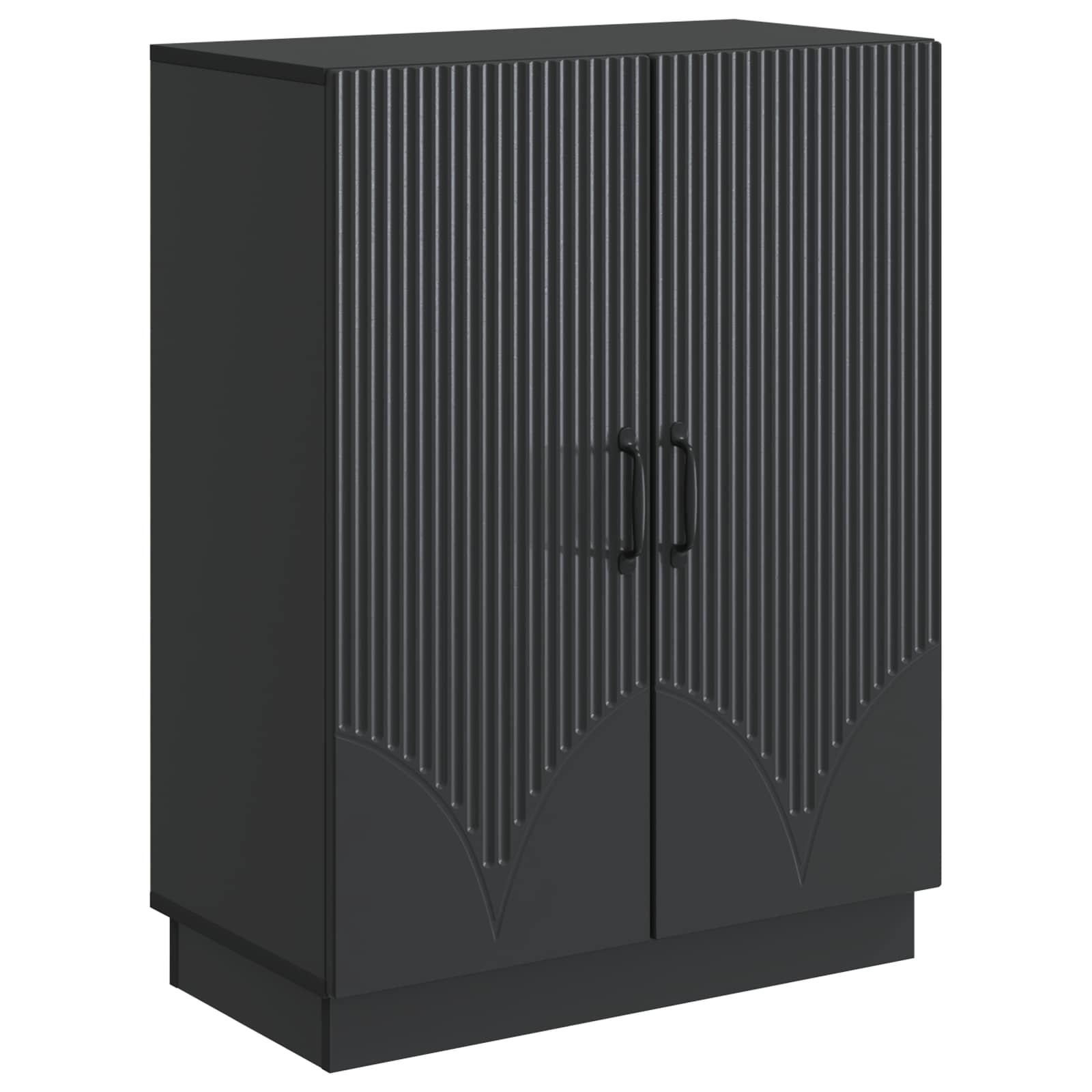 vidaXL Bufet Czarny 66 x 34,5 x 87 cm Drewno inżynieryjne