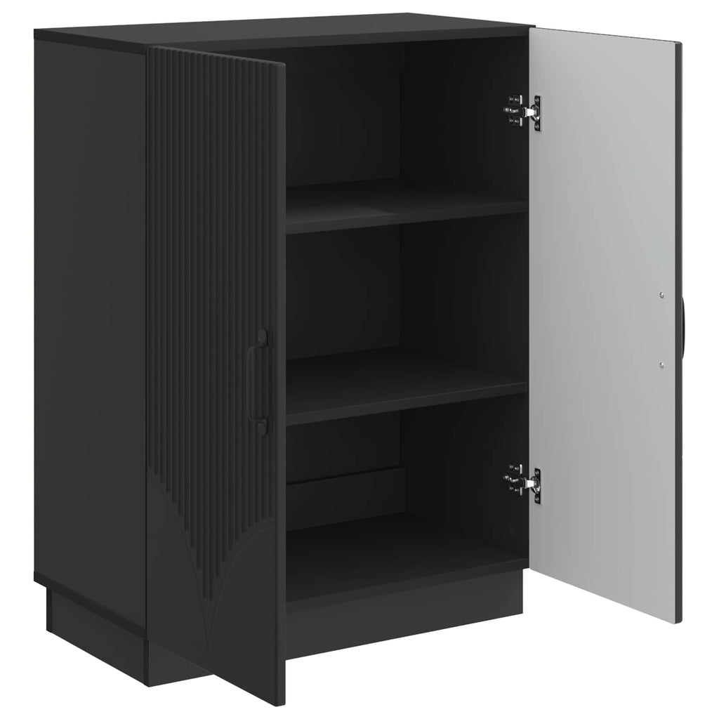 vidaXL Bufet Czarny 66 x 34,5 x 87 cm Drewno inżynieryjne