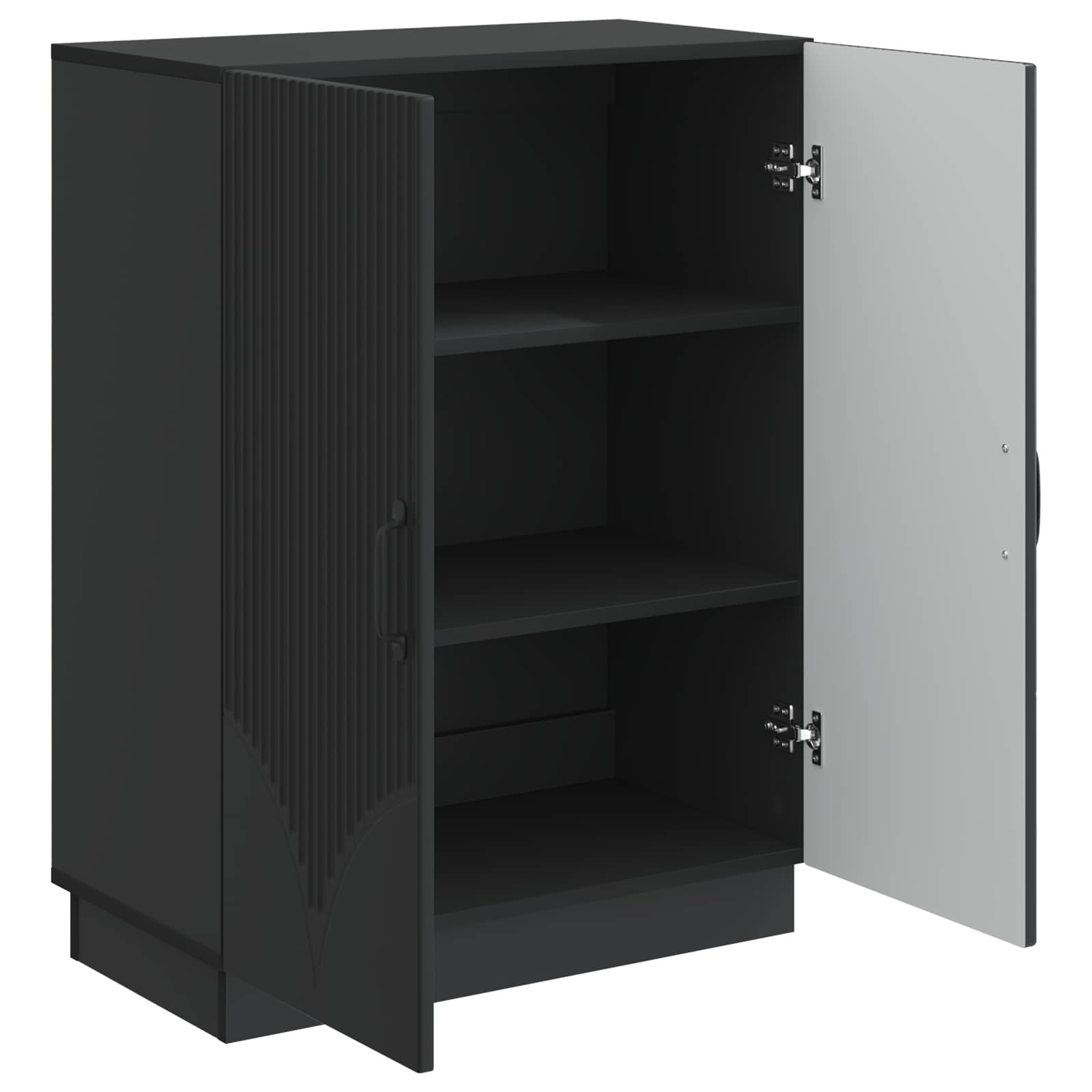 vidaXL Bufet Czarny 66 x 34,5 x 87 cm Drewno inżynieryjne