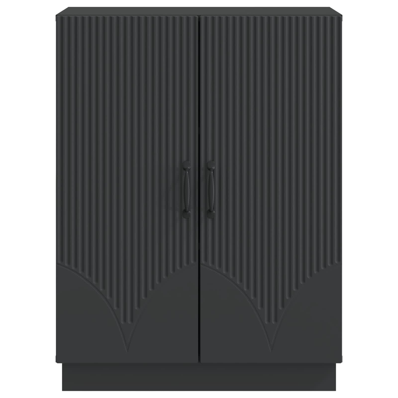 vidaXL Bufet Czarny 66 x 34,5 x 87 cm Drewno inżynieryjne